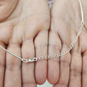 READY TO SHIP Snake Chain Necklace Stiff  - 925 Sterling Silver FJD$