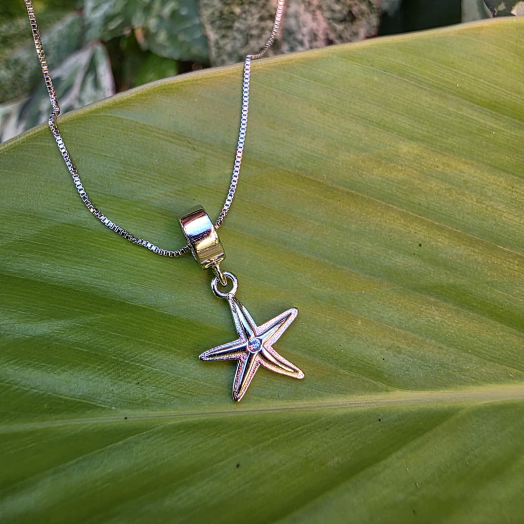 READY TO SHIP Starfish Charm Necklace - 925 Sterling Silver FJD$
