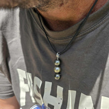 Load image into Gallery viewer, READY TO SHIP Unisex Civa Fiji Saltwater Pearl Trio Necklace - Rubber FJD$
