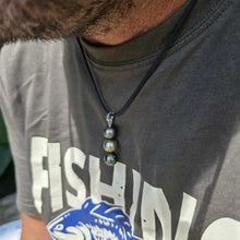 Load image into Gallery viewer, READY TO SHIP Unisex Civa Fiji Saltwater Pearl Trio Necklace - Rubber FJD$
