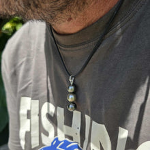 Load image into Gallery viewer, READY TO SHIP Unisex Civa Fiji Saltwater Pearl Trio Necklace - Rubber FJD$
