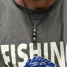 Load image into Gallery viewer, READY TO SHIP Unisex Civa Fiji Saltwater Pearl Trio Necklace - Rubber FJD$
