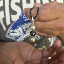 Load image into Gallery viewer, READY TO SHIP Unisex Civa Fiji Saltwater Pearl Trio Necklace - Rubber FJD$
