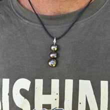 Load image into Gallery viewer, READY TO SHIP Unisex Civa Fiji Saltwater Pearl Trio Necklace - Rubber FJD$
