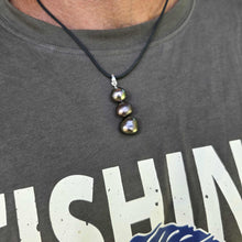 Load image into Gallery viewer, READY TO SHIP Unisex Civa Fiji Saltwater Pearl Trio Necklace - Rubber FJD$
