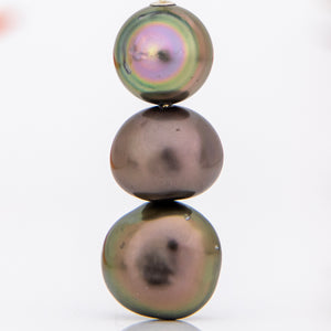 READY TO SHIP Unisex Civa Fiji Saltwater Pearl Trio Necklace - Rubber FJD$