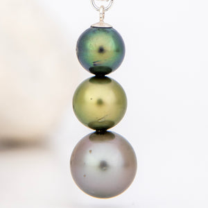 READY TO SHIP Unisex Civa Fiji Saltwater Pearl Trio Necklace - Rubber FJD$