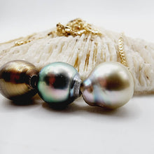 Load image into Gallery viewer, CONTACT US TO RECREATE THIS SOLD OUT STYLE Triple Pearl Necklace - 14k Solid Gold FJD$
