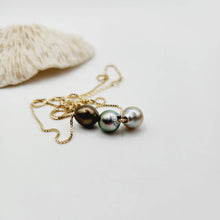 Load image into Gallery viewer, CONTACT US TO RECREATE THIS SOLD OUT STYLE Triple Pearl Necklace - 14k Solid Gold FJD$
