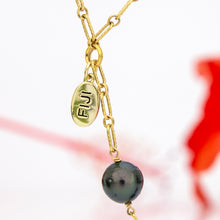 Load image into Gallery viewer, READY TO SHIP Fiji Saltwater Pearl Trio Lariat Y-Necklace - 14k Gold Fill FJD$
