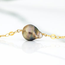 Load image into Gallery viewer, READY TO SHIP Fiji Saltwater Pearl Lariat Y-Necklace - 14k Gold Fill FJD$
