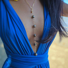 Load image into Gallery viewer, READY TO SHIP Fiji Saltwater Pearl Lariat Y-Necklace - 14k Gold Fill FJD$
