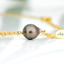 Load image into Gallery viewer, READY TO SHIP Fiji Saltwater Pearl Lariat Y-Necklace - 14k Gold Fill FJD$
