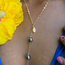 Load image into Gallery viewer, READY TO SHIP Fiji Saltwater Pearl Lariat Y-Necklace - 14k Gold Fill FJD$
