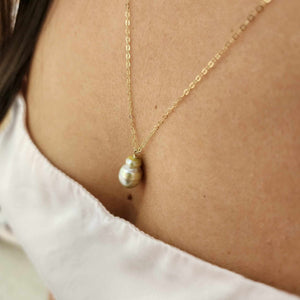 READY TO SHIP Civa Fiji Saltwater Pearl Necklace - 14k Gold Fill FJD$