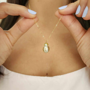 READY TO SHIP Civa Fiji Saltwater Pearl Necklace - 14k Gold Fill FJD$