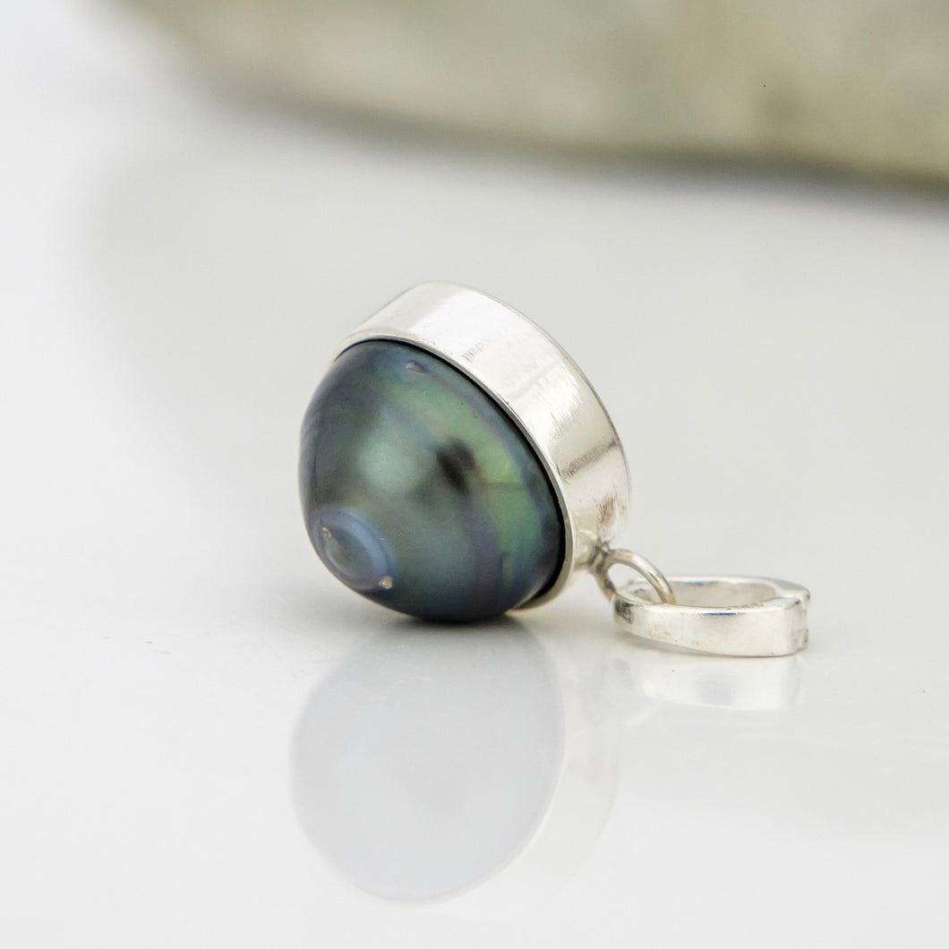 READY TO SHIP Civa Fiji Bezel Set Pearl Pendant - 925 Sterling Silver FJD$