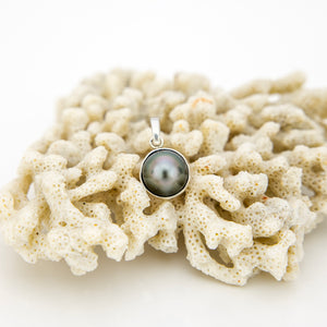 READY TO SHIP Civa Fiji Bezel Set Pearl Pendant - 925 Sterling Silver FJD$