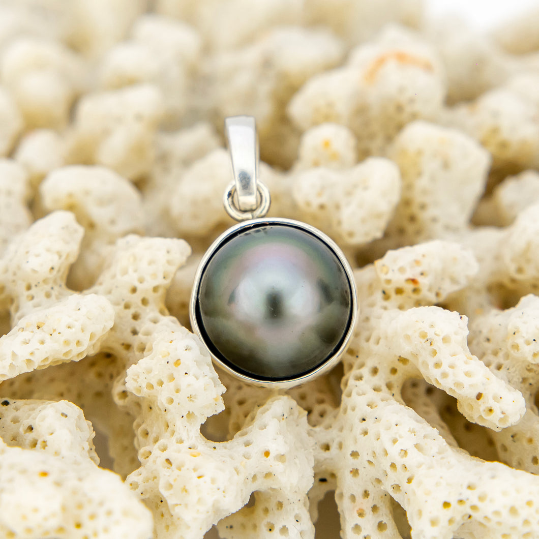 READY TO SHIP Civa Fiji Bezel Set Pearl Pendant - 925 Sterling Silver FJD$