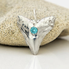 Load image into Gallery viewer, CONTACT US TO RECREATE THIS SOLD OUT STYLE Shark Tooth Pendant with Zirconia - 925 Sterling Silver FJD$
