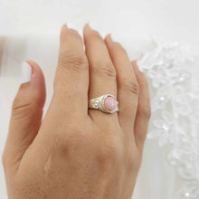 Load image into Gallery viewer, READY TO SHIP Free Flow Precious Stone Ring - Pink Opal - 925 Sterling Silver FJD$
