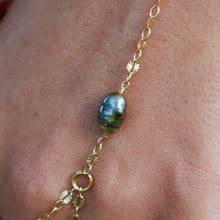Load image into Gallery viewer, READY TO SHIP Civa Fiji Keshi Pearl Finger Ring Bracelet - 14k Gold Fill FJD$
