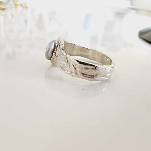 CONTACT US TO RECREATE THIS SOLD OUT STYLE Fiji Keshi Pearl Free Flow Ring - 925 Sterling Silver FJD$