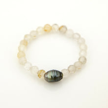 Load image into Gallery viewer, READY TO SHIP Keshi Pearl Stretch Ring with bead detail FJD$
