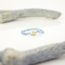 Load image into Gallery viewer, READY TO SHIP Keshi Pearl Stretch Ring with bead detail FJD$
