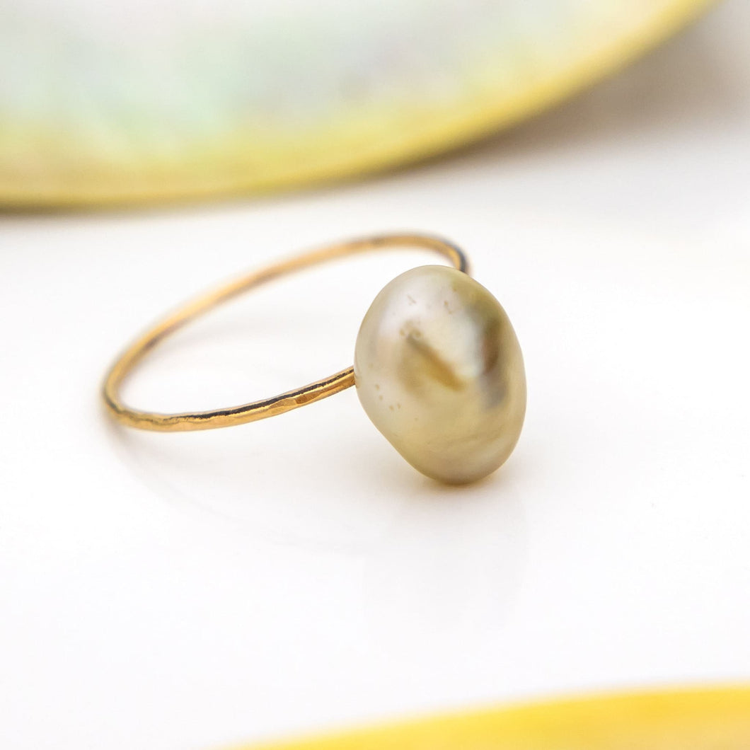 READY TO SHIP - Fiji Keshi Pearl Ring - 14k Gold Fill FJD$