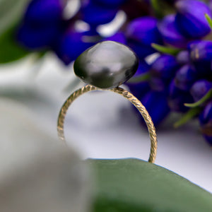 READY TO SHIP Fiji Keshi Pearl Ring - 14k Gold Fill FJD$