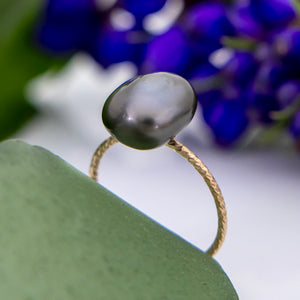 READY TO SHIP Fiji Keshi Pearl Ring - 14k Gold Fill FJD$