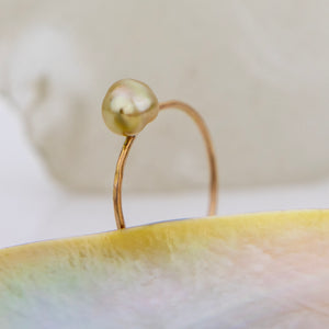 READY TO SHIP Fiji Keshi Pearl Ring - 14k Gold Fill FJD$