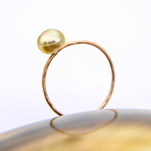 Load image into Gallery viewer, READY TO SHIP Fiji Keshi Pearl Ring - 14k Gold Fill FJD$
