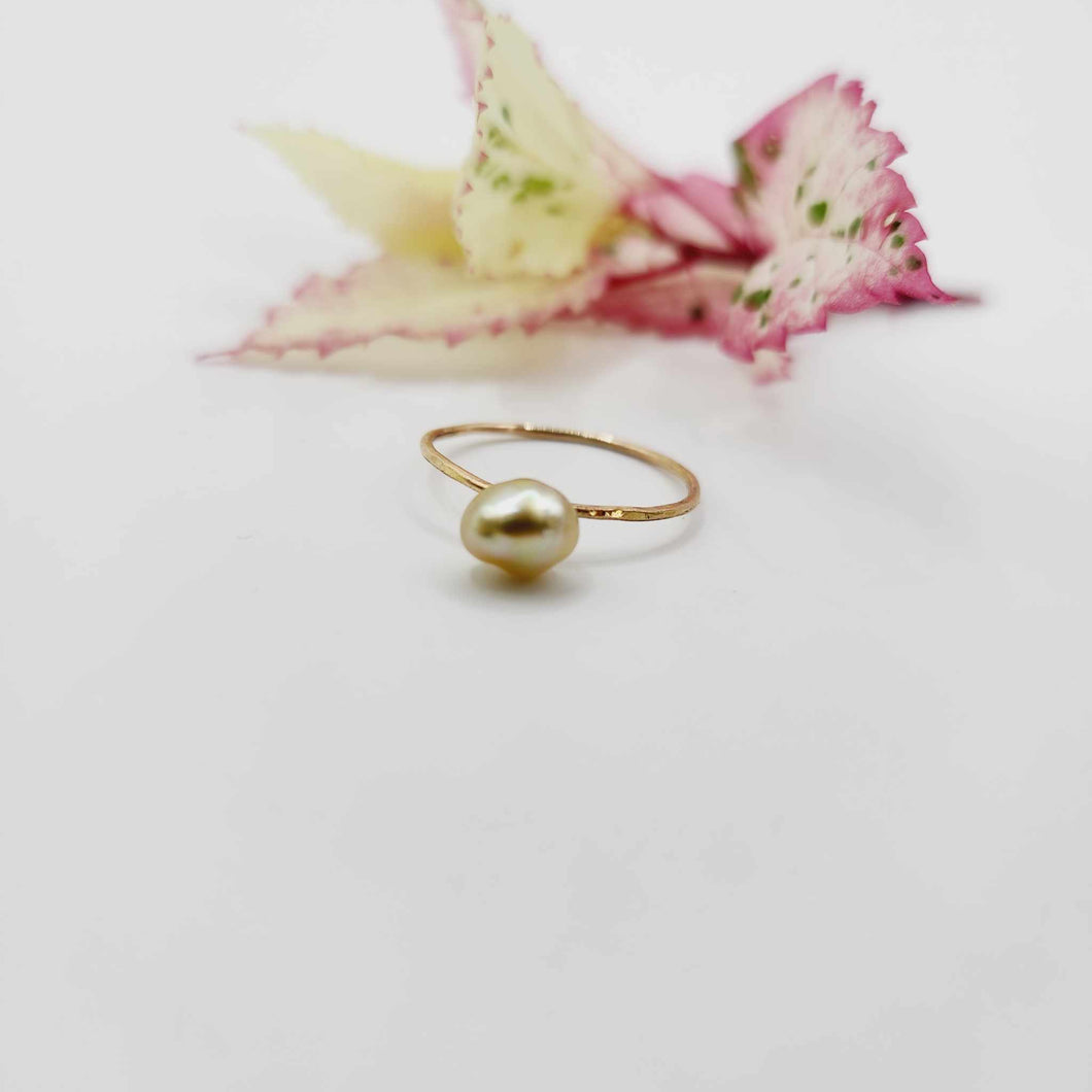 READY TO SHIP Fiji Keshi Pearl Ring - 14k Gold Fill FJD$