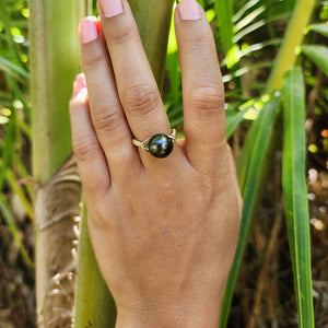 READY TO SHIP Civa Fiji Saltwater Pearl Ring - 14k Gold Fill FJD$