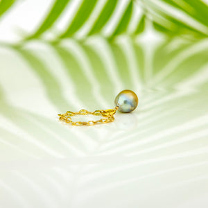 READY TO SHIP Fiji Saltwater Pearl Chain Ring - 14k Gold Fill FJD$