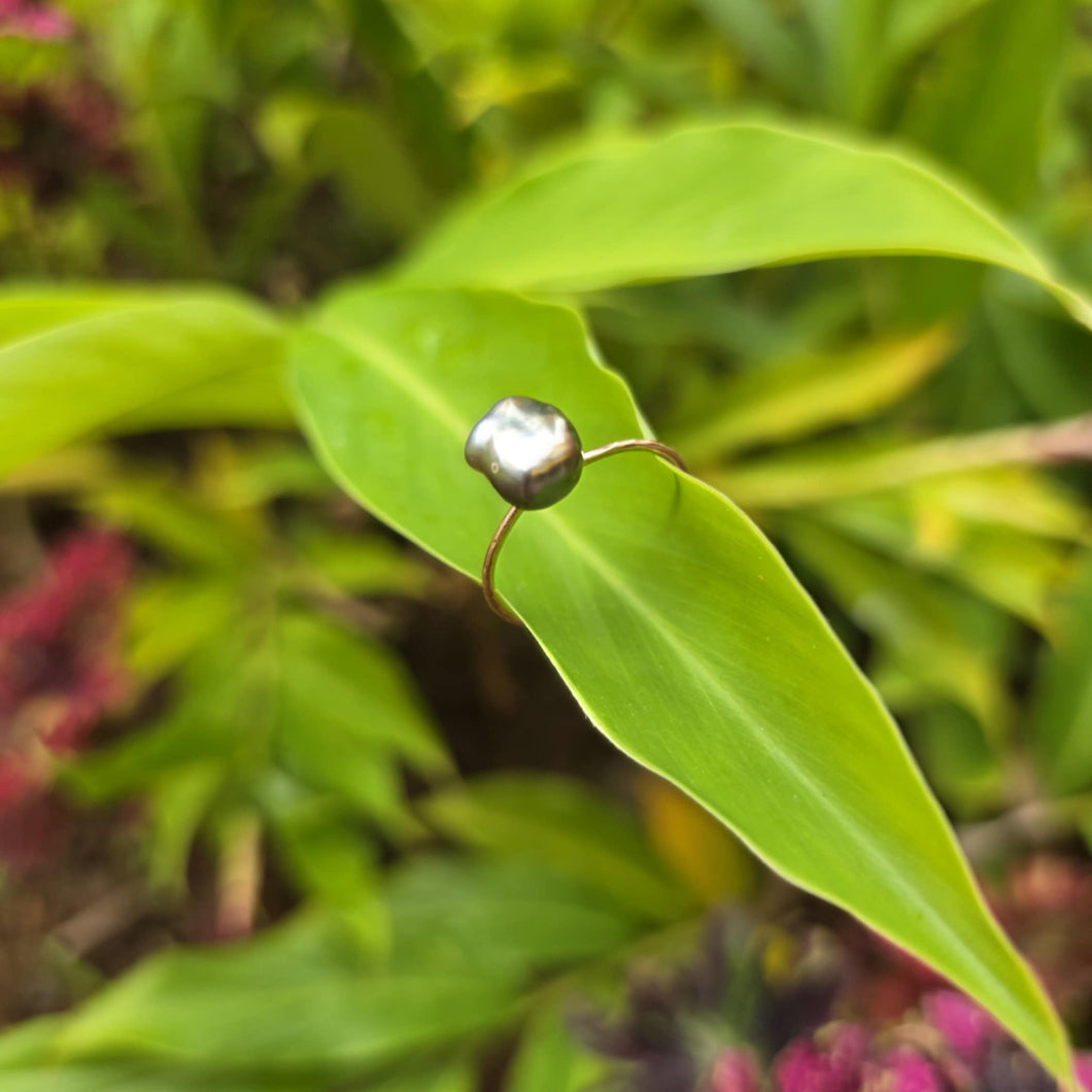 READY TO SHIP Fiji Keshi Pearl Ring - 14k Gold Fill FJD$
