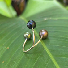Load image into Gallery viewer, READY TO SHIP Civa Fiji Saltwater Pearl Trio Ring - 14k Gold Fill FJD$
