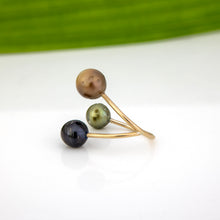 Load image into Gallery viewer, READY TO SHIP Civa Fiji Saltwater Pearl Trio Ring - 14k Gold Fill FJD$

