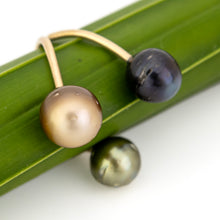 Load image into Gallery viewer, READY TO SHIP Civa Fiji Saltwater Pearl Trio Ring - 14k Gold Fill FJD$
