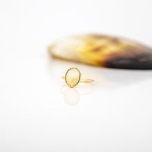 Load image into Gallery viewer, READY TO SHIP Bezel Set Mother Of Pearl Ring - 14k Gold Fill FJD$
