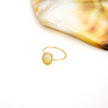Load image into Gallery viewer, READY TO SHIP Bezel Set Mother Of Pearl Ring - 14k Gold Fill FJD$

