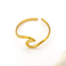 Load image into Gallery viewer, Gold open ring on a white background

