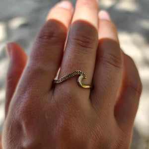 READY TO SHIP Wave Ring - 18k Gold Vermeil FJD$