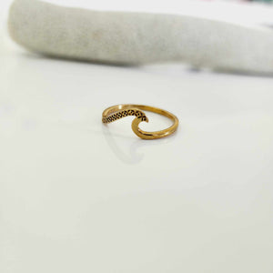 READY TO SHIP Wave Ring - 18k Gold Vermeil FJD$