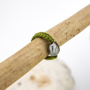 READY TO SHIP Fiji Saltwater Keshi Pearl Ring - Nylon FJD$