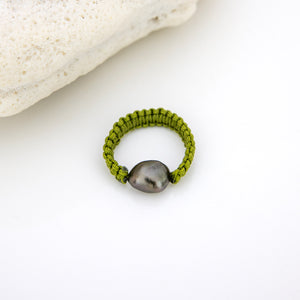 READY TO SHIP Fiji Saltwater Keshi Pearl Ring - Nylon FJD$
