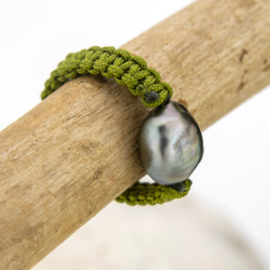 READY TO SHIP Fiji Saltwater Keshi Pearl Ring - Nylon FJD$