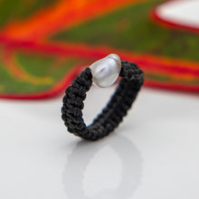 Load image into Gallery viewer, READY TO SHIP Fiji Keshi Pearl Ring - Nylon FJD$
